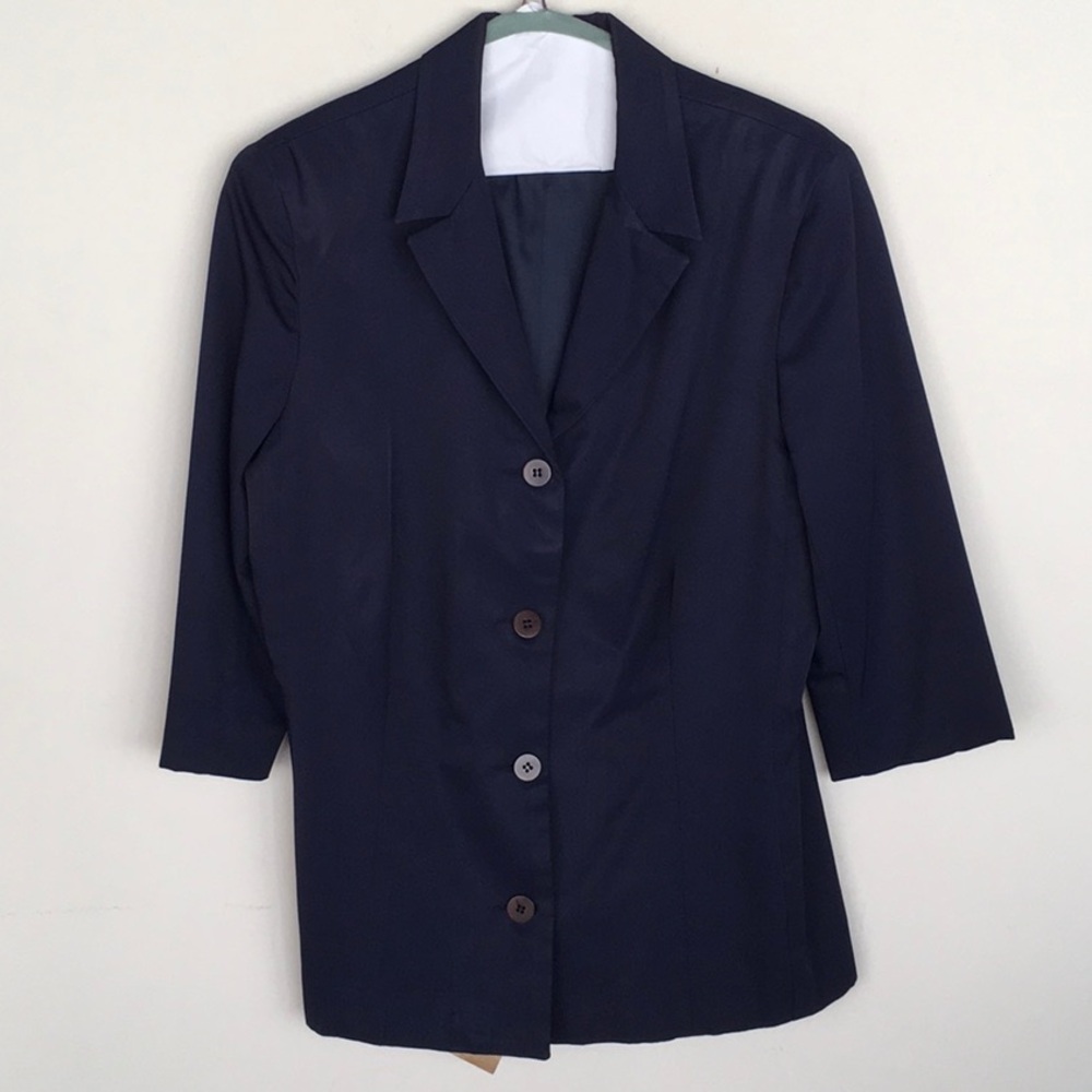 3/4 Sleeve Navy Blazer